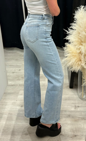 Teygju gallabuxur 876-2 - denim