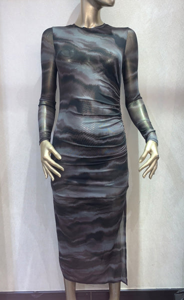 Tamara mesh dress - coffee