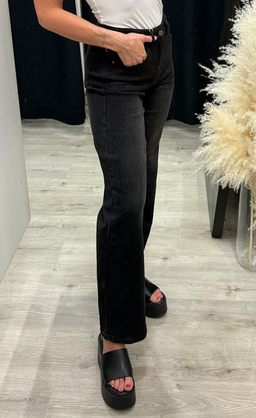 Teygju gallabuxur 2205-2 - black glitter