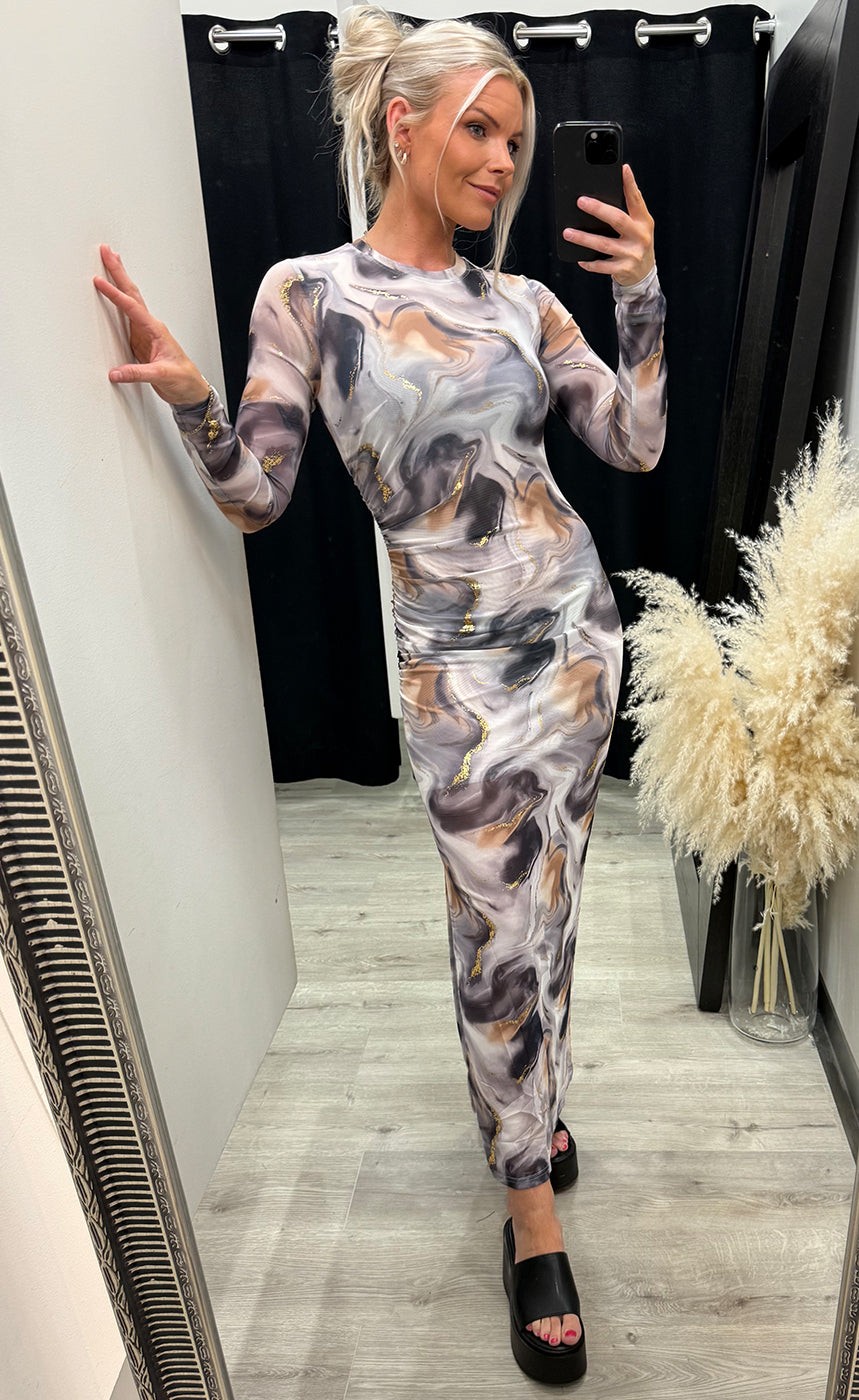 Tamara dress - grey/gold