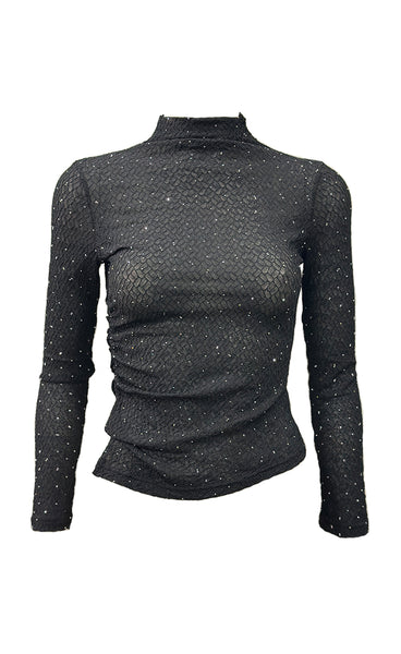 Glitter top 1653 - black