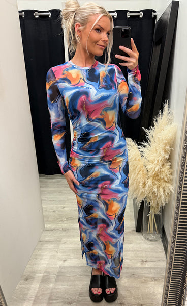 Tamara dress - navy/gold