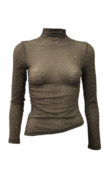 Glitter top 1653 - choco