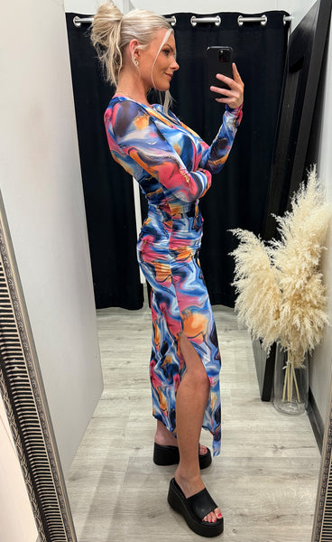 Tamara dress - navy/gold