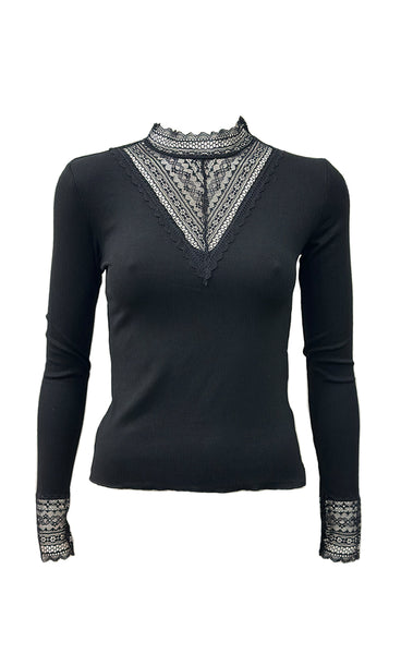 Lace top 8522 - black