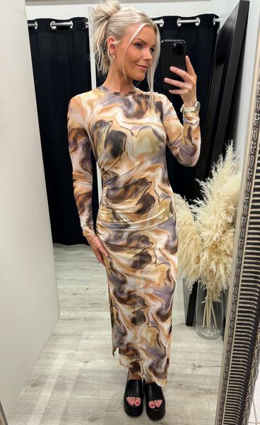 Tamara dress - beige/gold