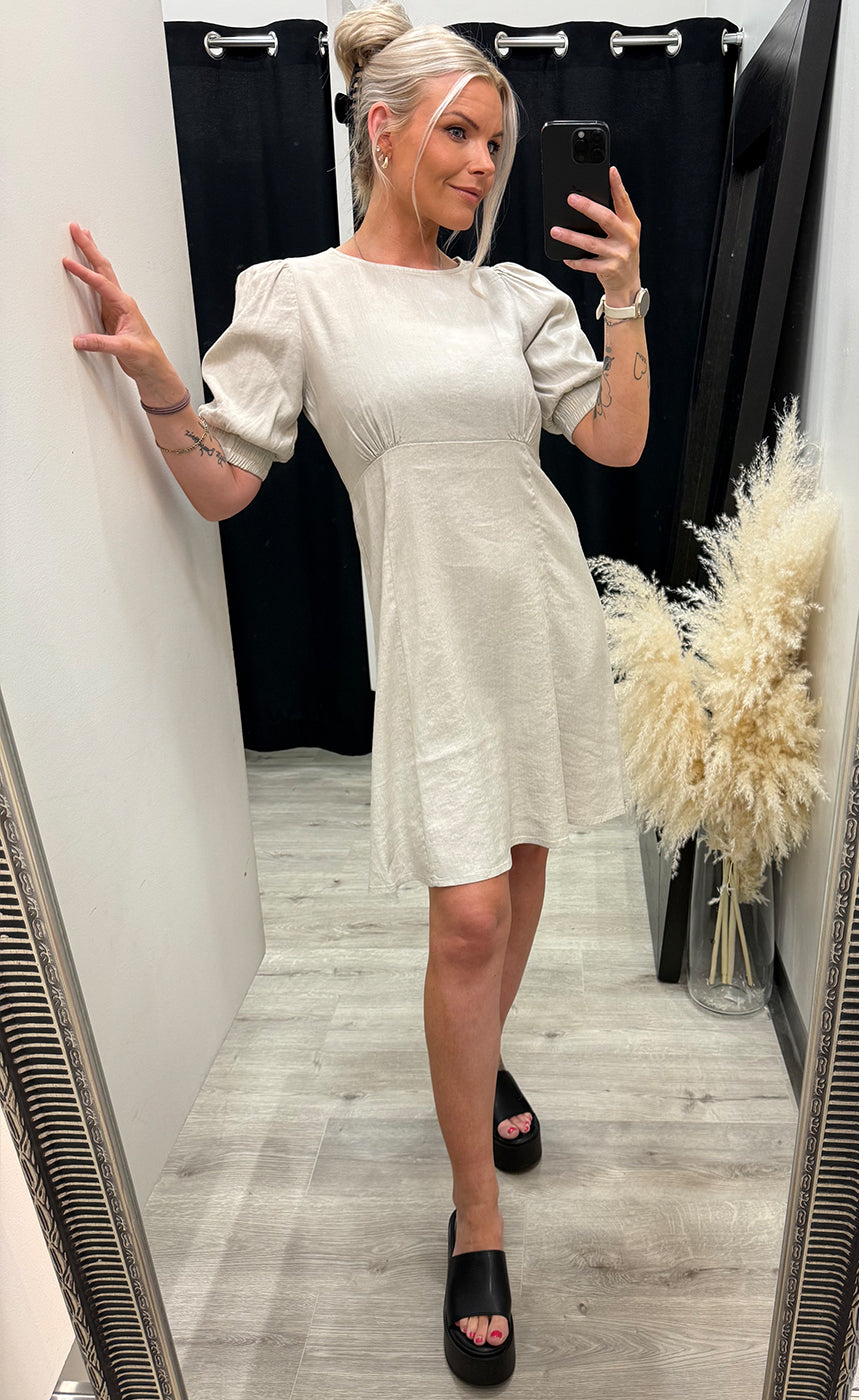 Luca dress - sandshell melange