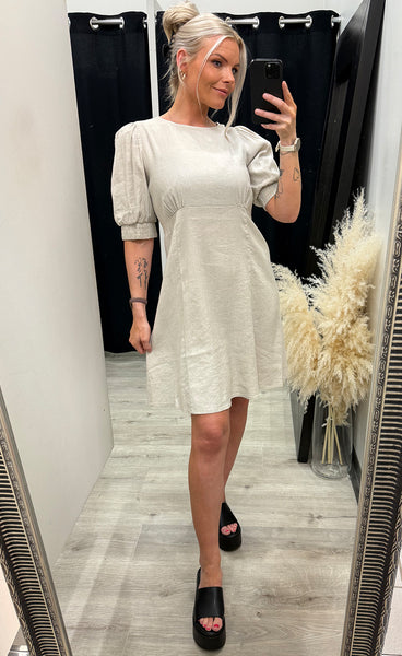 Luca dress - sandshell melange