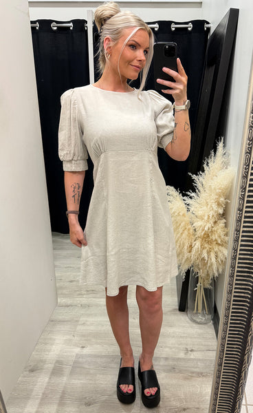 Luca dress - sandshell melange