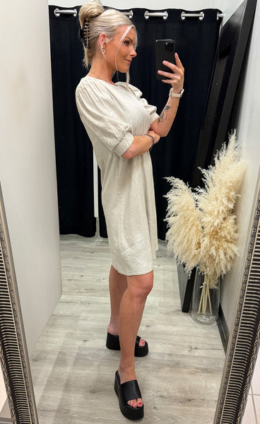 Luca dress - sandshell melange