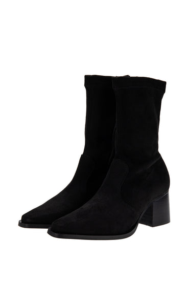 JoDis Lucia ökklaskór - black stretch suede