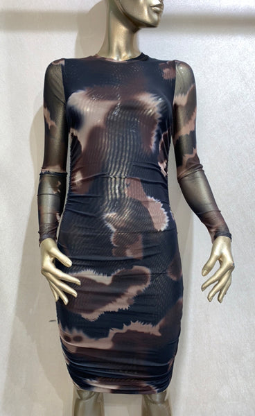 Hailey dress - coffee swirl