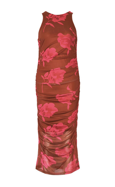 Leanna dress - cassie brown print