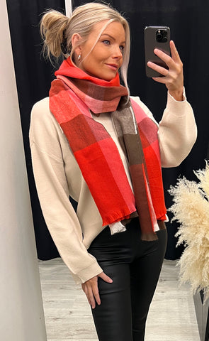 Berry scarf - red mix
