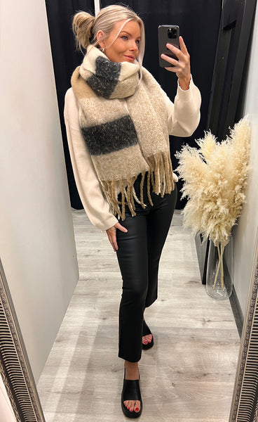 Anya scarf - beige mix