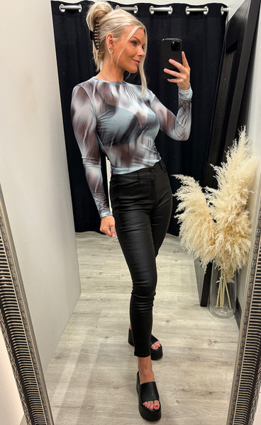 Mesh toppur 9668 - black mix