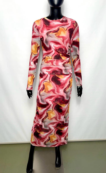 Tamara dress - red/gold