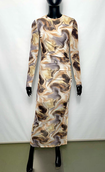 Tamara dress - beige/gold