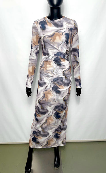 Tamara dress - grey/gold