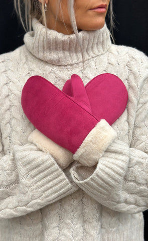 Lúffur m/loði - fuchsia