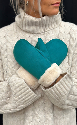 Lúffur m/loði - teal blue