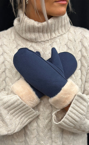 Lúffur m/loði - navy