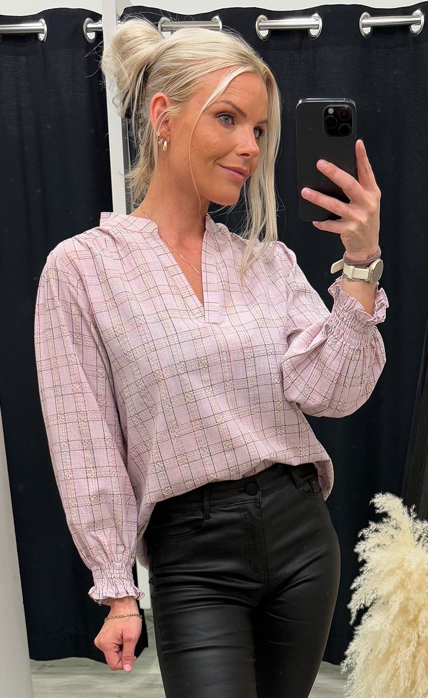 Shelly blouse - pink striped