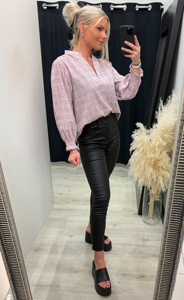 Shelly blouse - pink striped