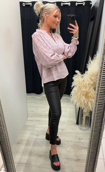 Shelly blouse - pink striped
