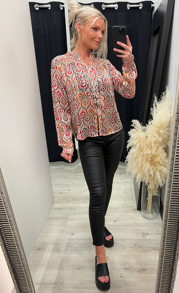 Saga shirt - poppy red