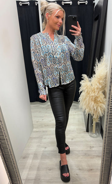 Saga shirt - bluefish multi