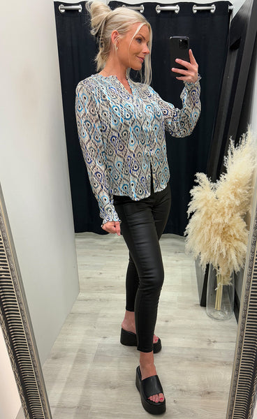 Saga shirt - bluefish multi