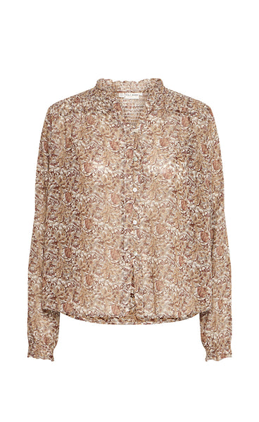 Saga shirt - brown flower