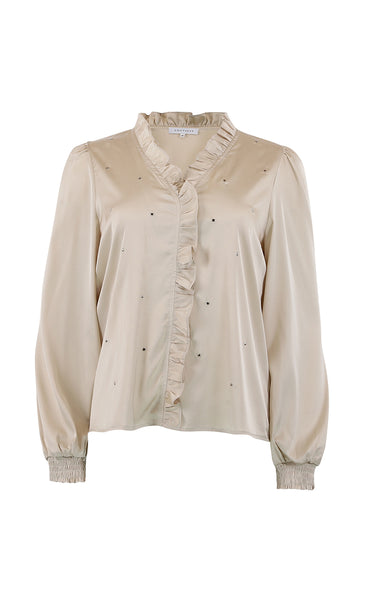 Darling studs blouse - champagne
