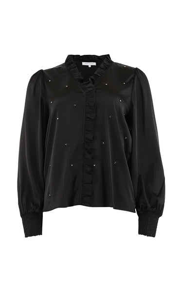 Darling studs blouse - black