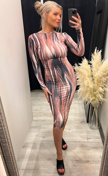 Selena dress - pink mix