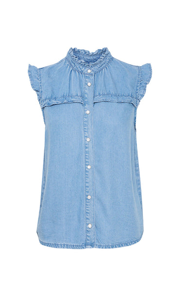 Beverly top - light blue denim