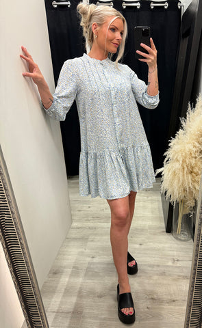 Imogene dress - blue flower