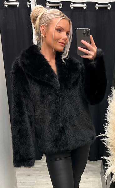 Loðjakki 7176 - black