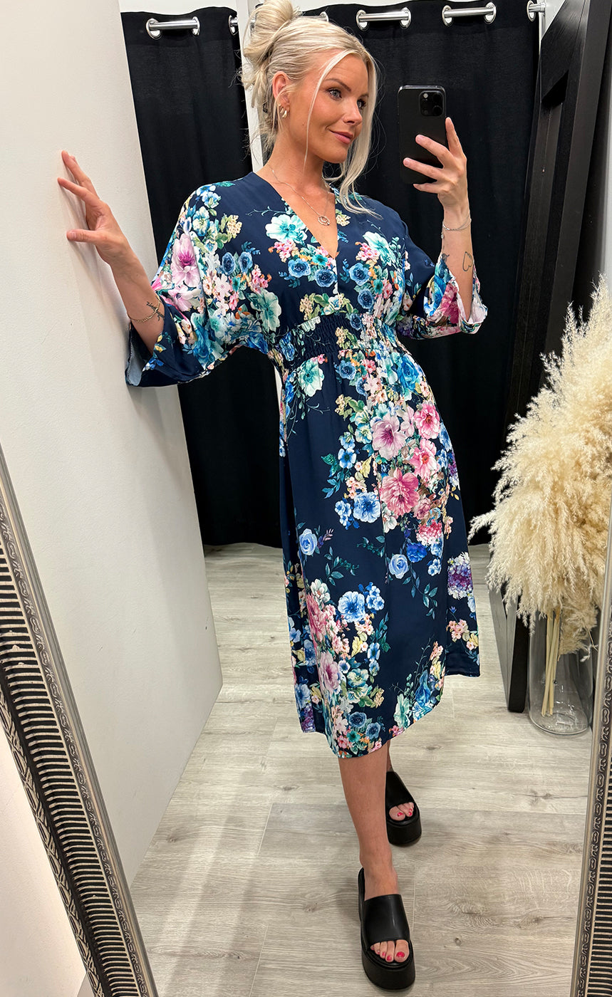Dalani dress 1 - navy taupe