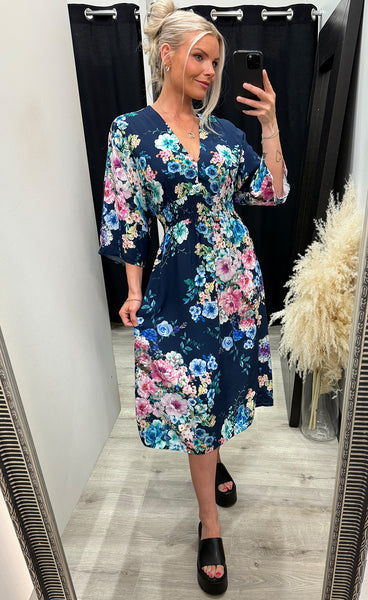 Dalani dress 1 - navy taupe