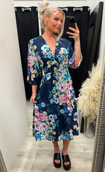 Dalani dress 1 - navy taupe