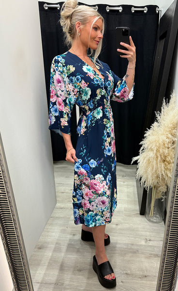 Dalani dress 1 - navy taupe