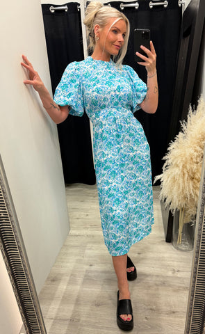 Ruth dress - cindy blue print
