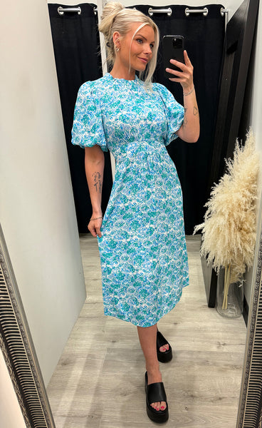 Ruth dress - cindy blue print