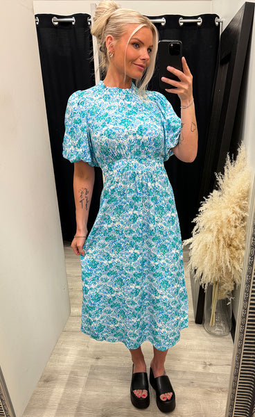 Ruth dress - cindy blue print