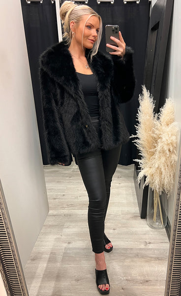 Loðjakki 7176 - black