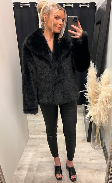 Loðjakki 7176 - black