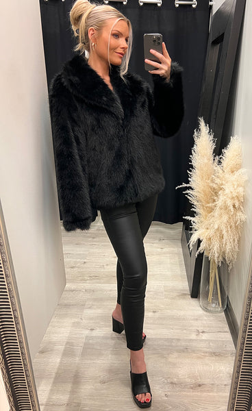 Loðjakki 7176 - black