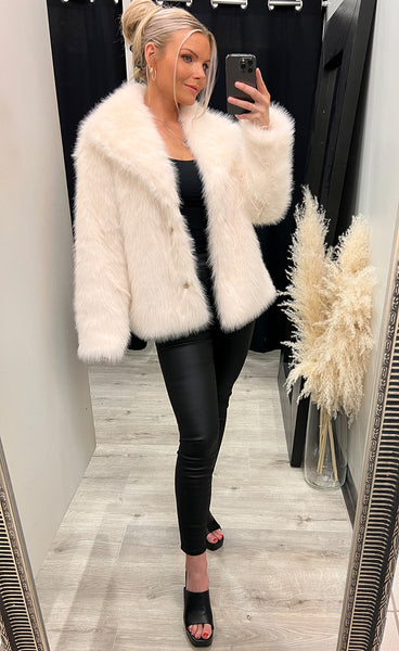 Loðjakki 7176 - white